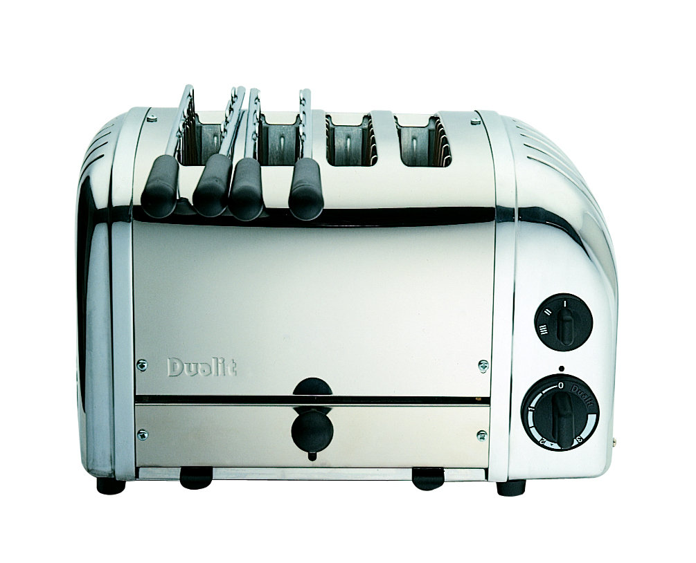 Dualit Combi 2+2 Toaster, Polished Stainless Steel Stainless Steel 4 - Slice